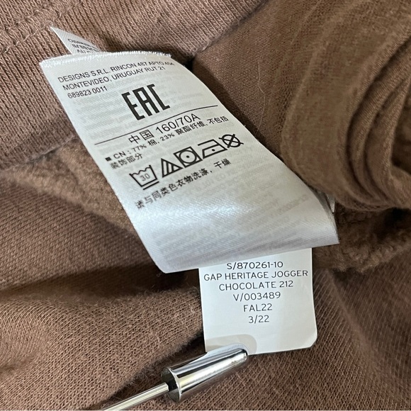 GAP Mens Heritage Logo Tapered Leg Jogger Light/Med Brown Size Small - Picture 6 of 9